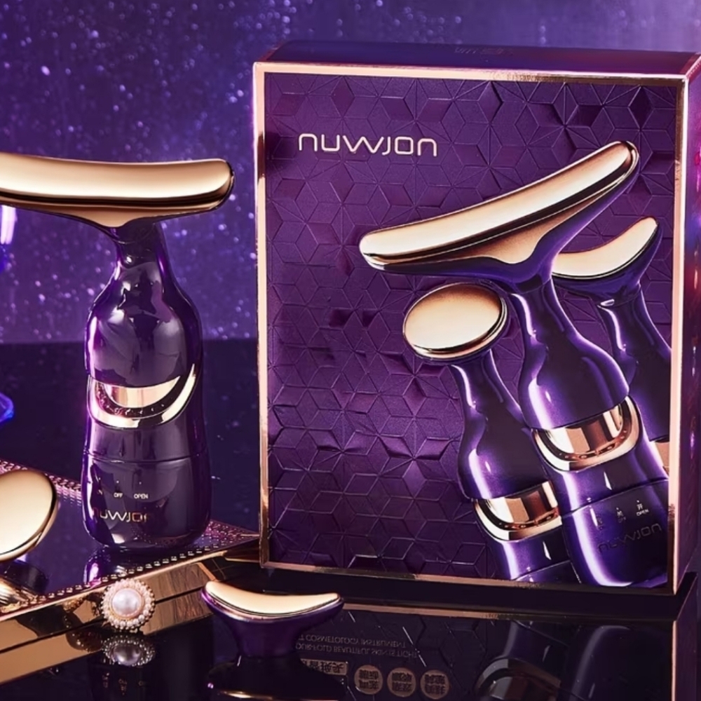 Nuwjon Purple and Gold Facial Massager